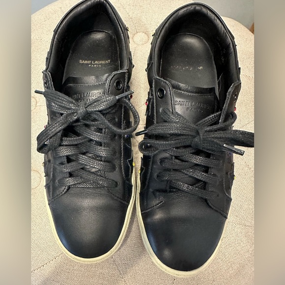 Saint Laurent Leather Sneakers - Size 10 (40) - Picture 11 of 12